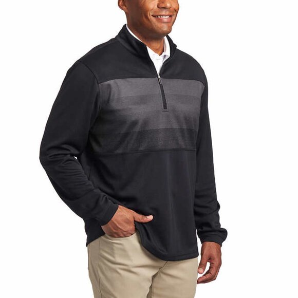 Black Nwt Pebble‎ Beach Men’s Performance  Quarter (Zip) - Picture 1 of 7